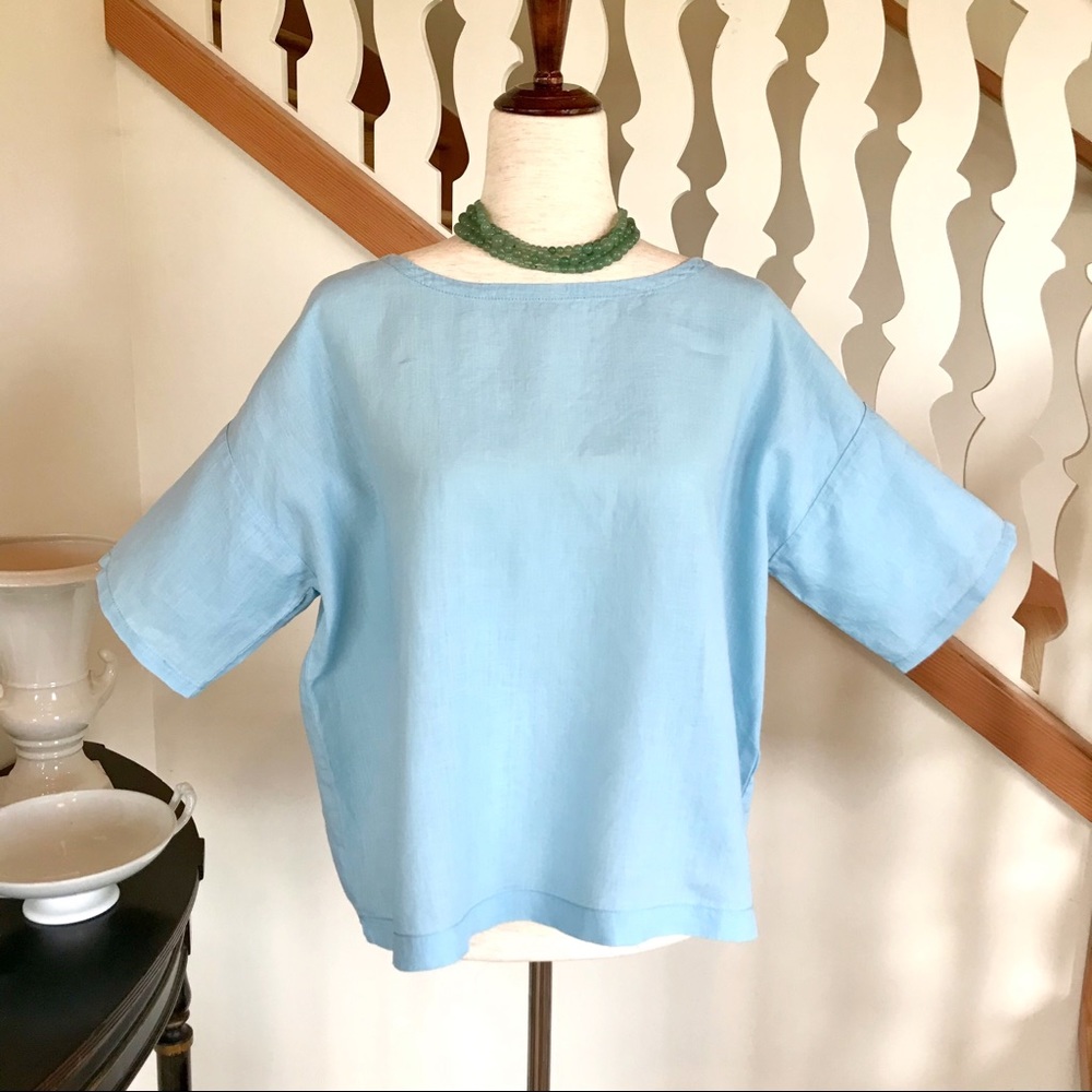 Eileen Fisher | Organic Linen Box Top